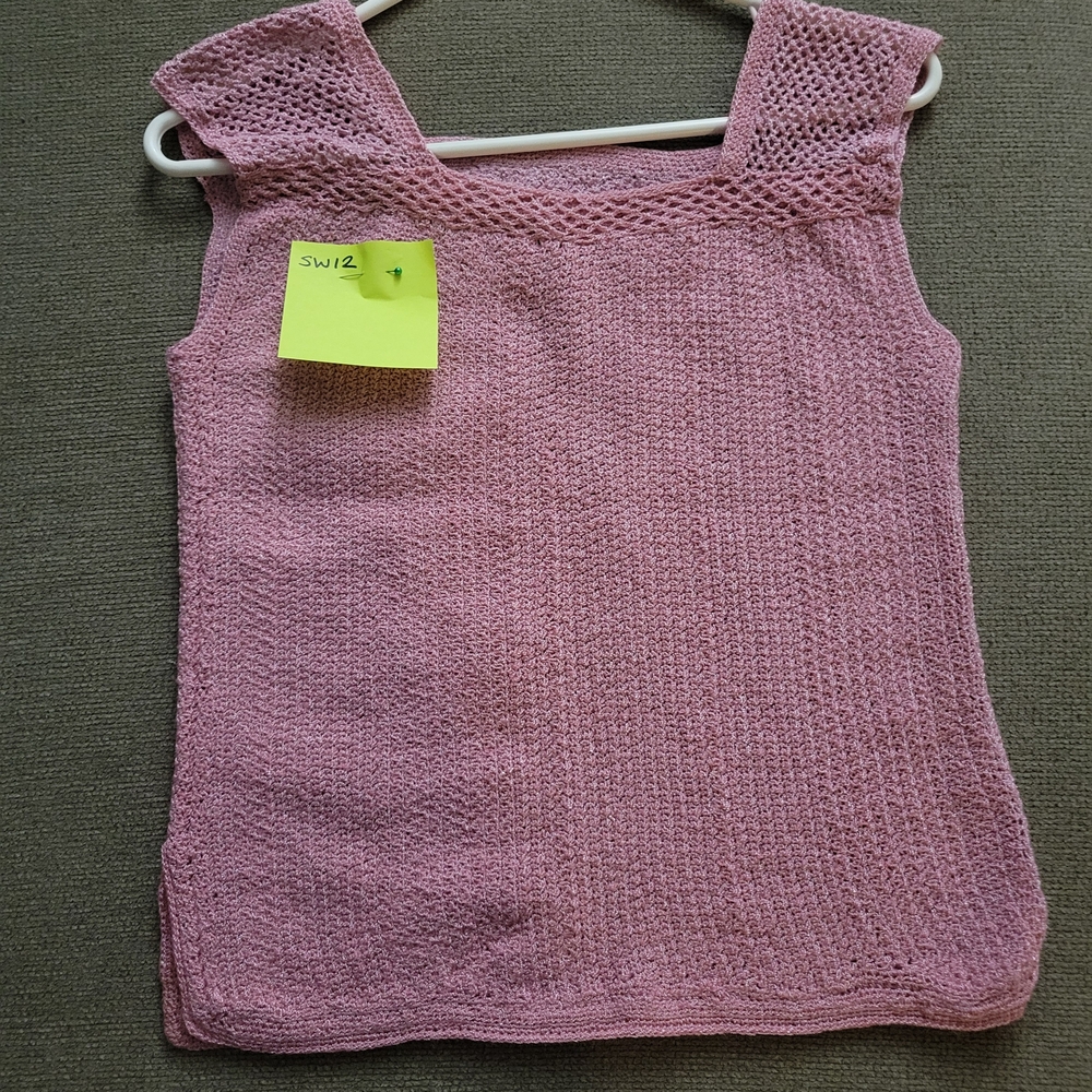 Sw12 Chic Pink Sleeveless Women's Sweater
